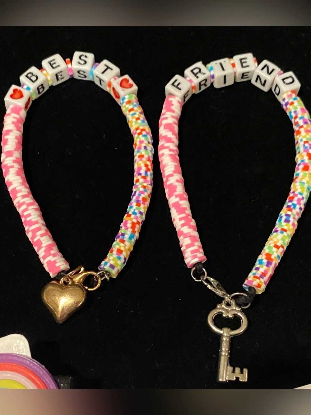 🎉Best Friend Bundle! Multi Beaded Bracelet and Barrettes Set. 4 pieces total.